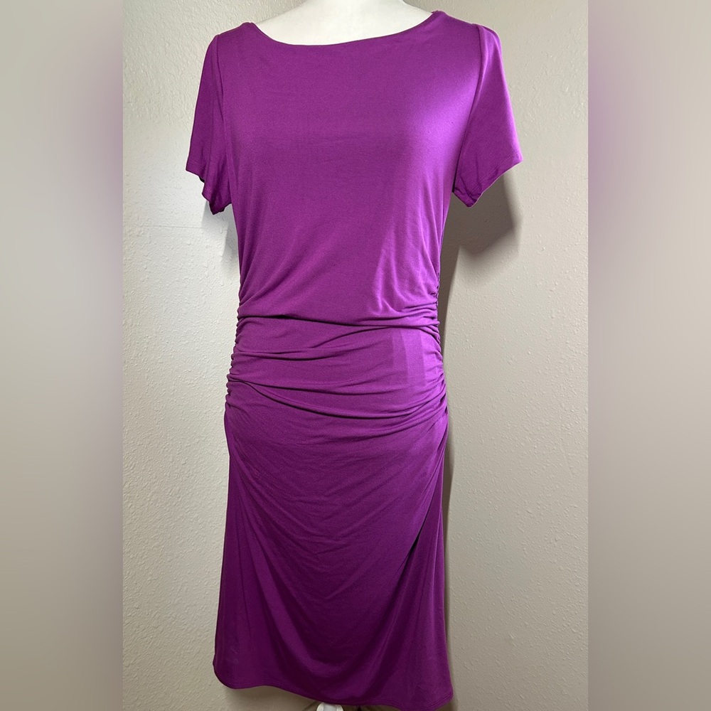 White House Black Market Vibrant Purple Midi Dress